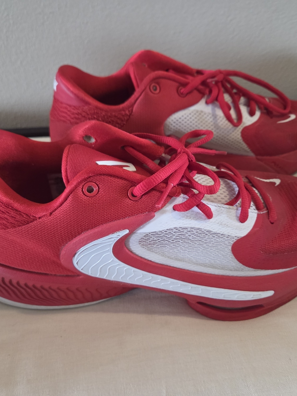 Nike Red & White Athletic Sneakers